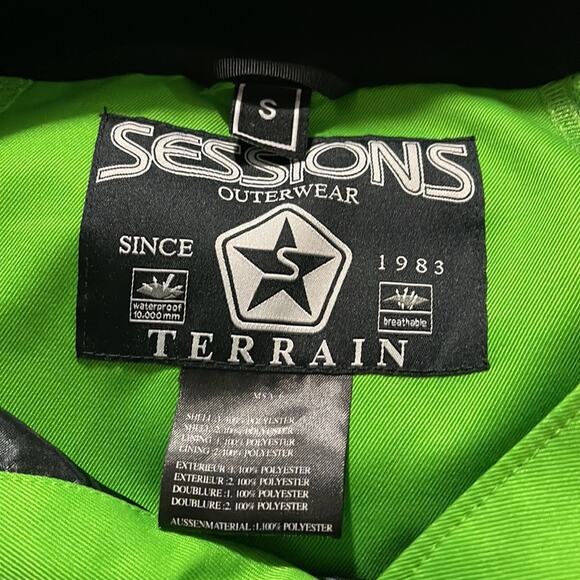 Sessions Outerwear Terrain Series Green and Black Jacket Men's Size Small - Picture 7 of 9